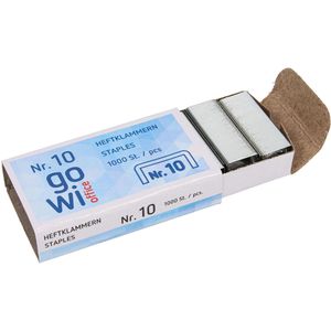 GOWI-Office Heftklammern No.10, 2 - 15 Blatt Heftleistung, verzinkt, 1000 Stück