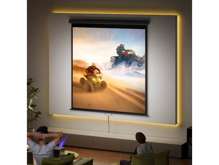 HOMCOM Écran Projection 99 4K HD 178x178cm