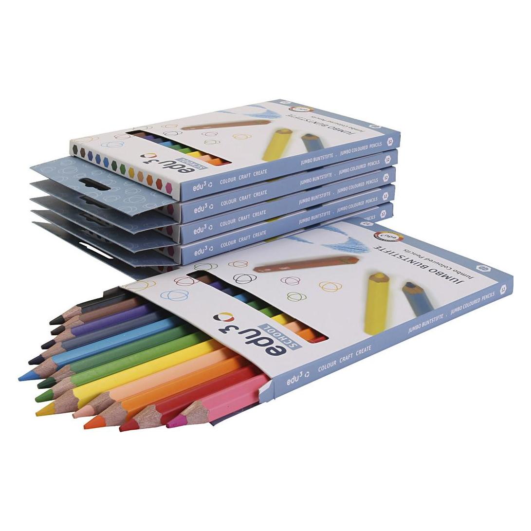 EDU3 edu Jumbo Coloured Pencils (12x) (5712854707862)