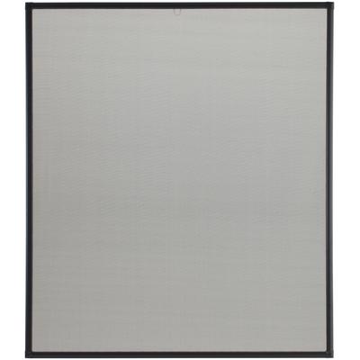 Insektenschutz-Fensterrahmen HECHT INTERNATIONAL "Basic", grau (rahmen: anthrazit gewebe: anthrazit), B:130cm H:150cm, Insektenschutzgitter