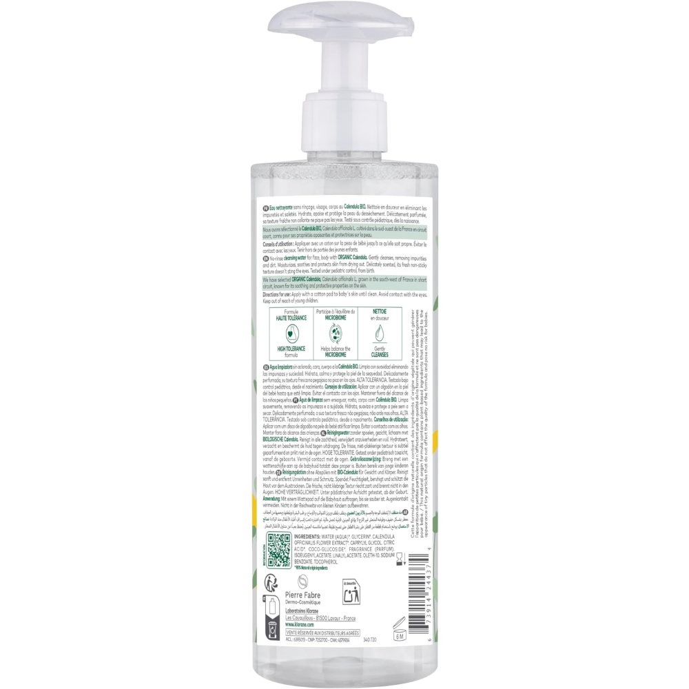 Klorane Bébé Cleansing Water no Rinse Formula 400mL