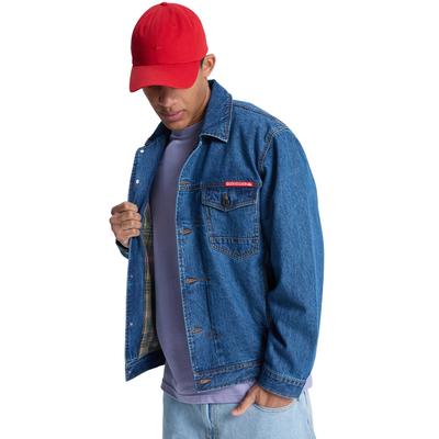Jeansjacke QUIKSILVER "All Ride Denimt", Herren, Gr. L, blau (medium blau), Obermaterial: 100% Baumwolle., Jacken Jeansjacke