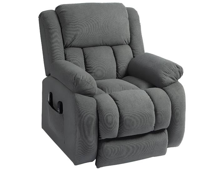 HOMCOM Fernsehsessel mit Aufstehhilfe, Relaxsessel mit Liege- & Massagefunktion