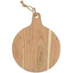 IB Laursen Akazienholz Schneidebrett rund mit Juteseil, 31 x 28 cm