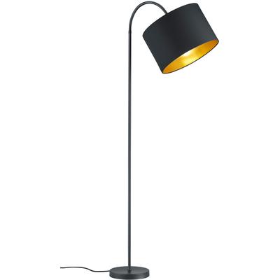 OTTO HOME Stehlampe "Jerrett", gold (schwarz, goldfarben), Ø 35cm H: 156cm, Leuchten, Stehleuchte mit flexiblem, schwenkbaren Schirm, Stehlampe