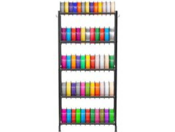 VEVOR Filament Lagerregal für 3D-Drucker, 5 Ebenen, Filamentspulenhalter, 635 x 320 x 1300 mm Tragkraft 45,3 kg pro Ebene, 3D-Druckerzubehör Organizer für 3D-Druckstudio, Werkstatt, Schwarz