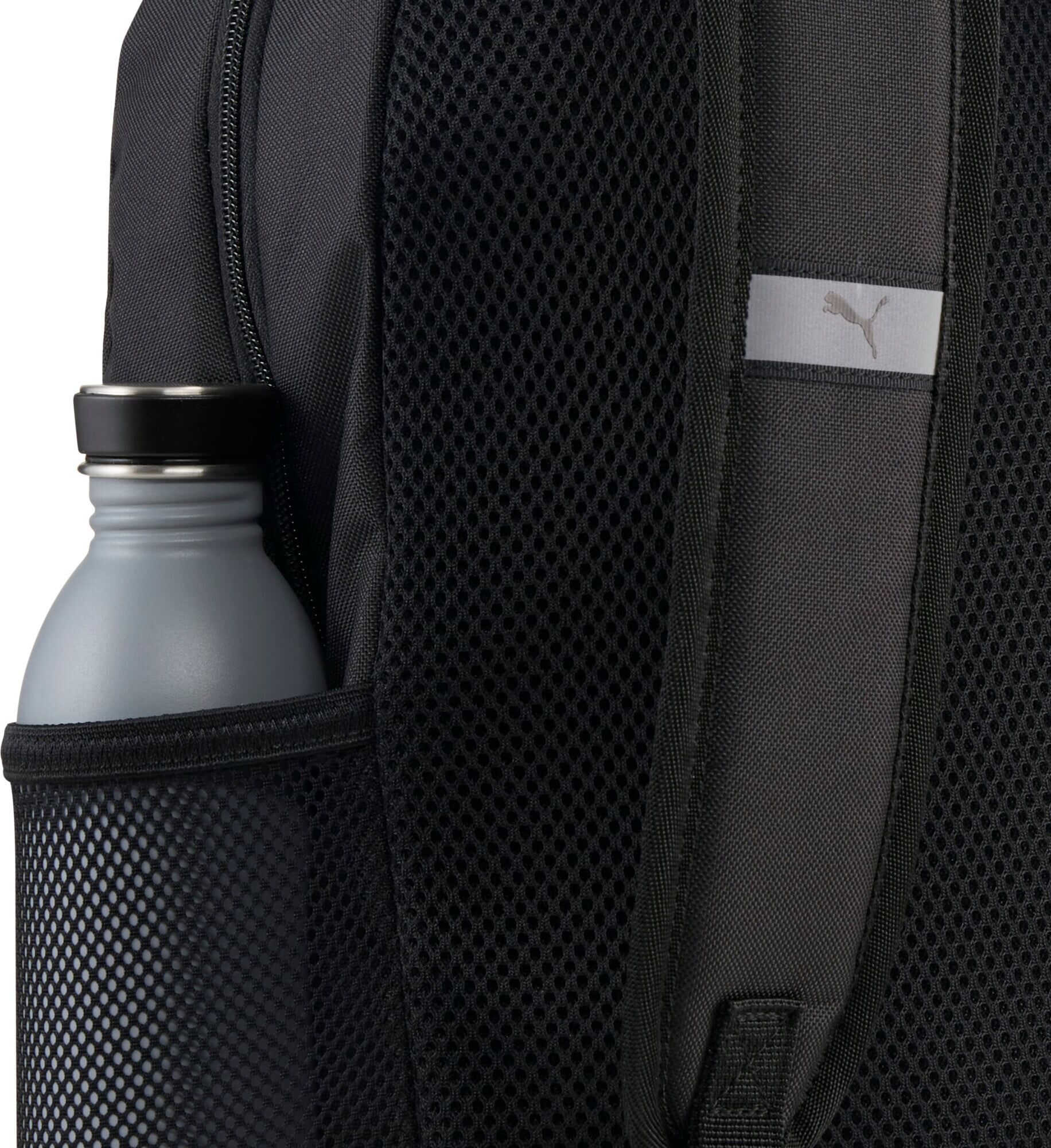Rucksack PUMA "PHASE BACKPACK SET", puma schwarz, light lavender, Rucksäcke, Netz, Obermaterial: 100% Polyester, unifarben, Rucksack, für sportlichen Alltag und vielseitige Aktivitäten puma schwarz, light lavender Einheitsgröße