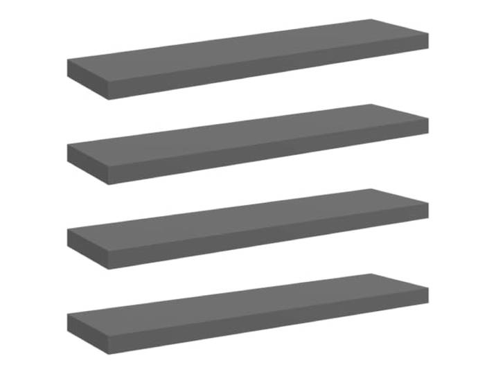 MABCQRTY Schweberegale 4er Set Hochglanz-Grau Wandregal 90x23,5 cm Modernes Wandboard 4er Set für Wohnzimmer und Flur. Verwandelt leere Wände in elegante Präsentationsflächen.