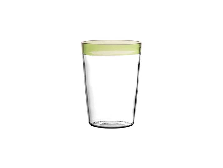 Grand verre à eau en verre borosilicate vert, rond, coloration da