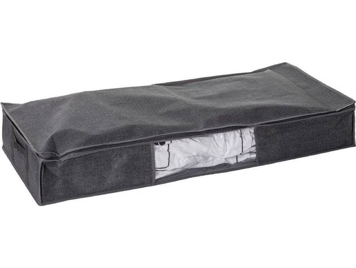 5Five Dekbed/kussens opberghoes - antraciet grijs - met vacuumzak - 100 x 45 x 15 cm