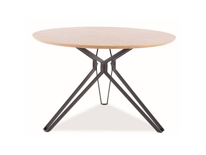 Feldmann-Wohnen Esstisch Colt Eiche / schwarz 120 cm / 120 cm / 76 cm, Braun, Schwarz, Rund,Rund, 120x76x120 cm, Esszimmer, Esstische