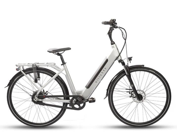Villette l'Amant Automatic - Elektrische fiets - Achterwielmotor 2-speed - Zilver-grijs