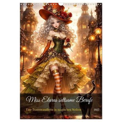 Miss Elaras seltsame Berufe (Wandkalender 2027 DIN A3 hoch), CALVENDO Monatskalender
