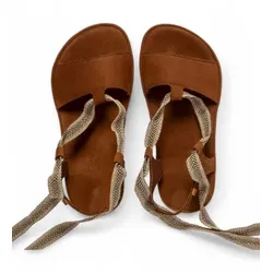 El Naturalista für Damen. 256851123005_023 Ledersandalen N5685 Satya braun (36), Wohnung, Schnürsenkel, Lässig