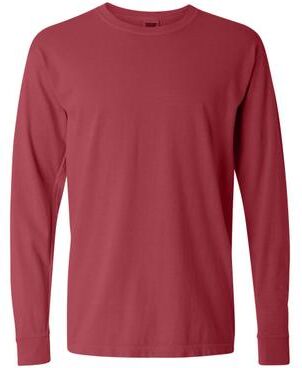 Comfort Colors C6014 Men's Adult Long Sleeve Top in Crimson size 3XL   Ringspun Cotton 6014, CC6014