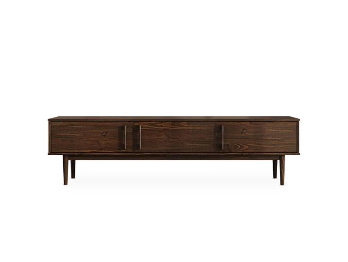 Idimex Lowboard Tecca nussbaum, Nussbaumfarben, Holz, Kiefer, Mode, 180x48x41 cm, Wohnzimmer, TV Möbel, Lowboards, Lowboards stehend