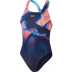 SPEEDO Damen Schwimmanzug Womens Placement Digital Powerback, Größe 38 in Blau Blau
