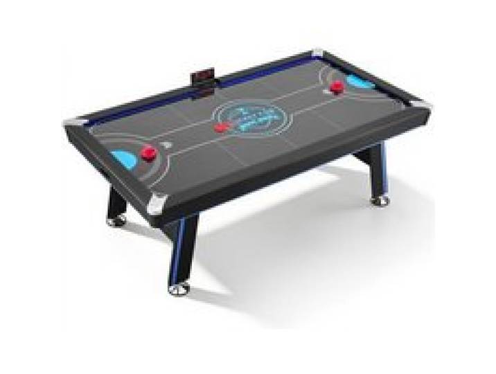 VEVOR Airhockeytisch 226 x 127 x 82 cm mit Elektronischem Punktesystem für Familienabende, Keller und Zuhause, Gleichmäßige Luftzirkulation, LED-Beleuchtung, Eckenschutz und Verstellbare Füße