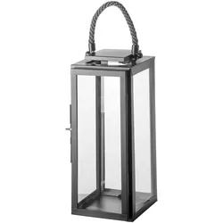 Sevilla moderne Laterne mit Griff 43 cm Schwarz