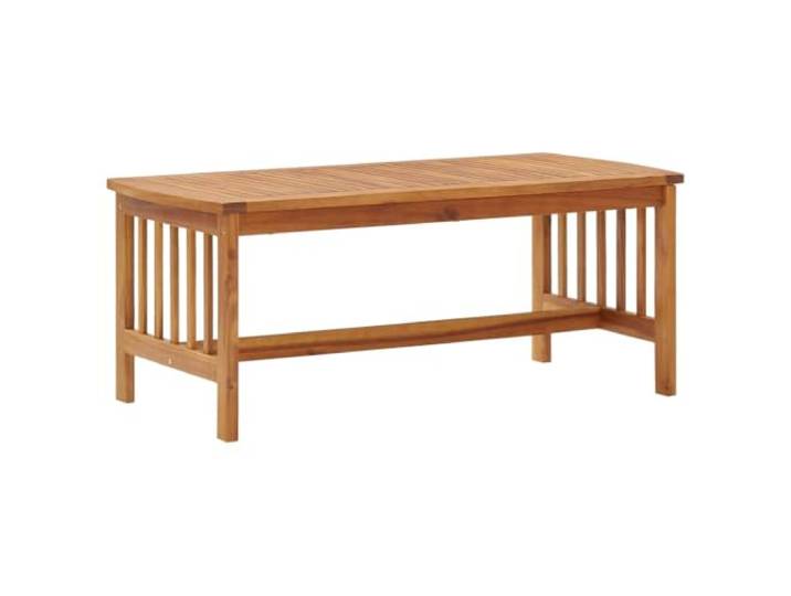 HEFZGDB Massivholz Couchtisch aus Akazie 102x50x43 cm mit Ölbehandlung - Stabiles Wohnzimmertisch Design mit robuster Tischplatte und natürlicher Holzmaserung für Dekoration