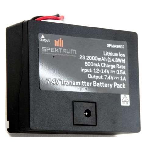 Spektrum LiPo Pack 2000 mAh Senderakku für DX6 V2, DX7 und DX8 (2000 mAh, 7.40 V) (SPMA9602)
