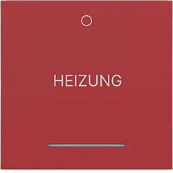 Hager WAW1035RG Wippe 1fach mit Aufdruck “Heizung“, “0“, klare Linse,A.x/C.x, rot gl