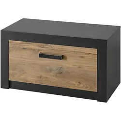 GARDEROBEN-SITZBANK Kastanie und grau Fresco, Garderobenbank Schuhschrank, 80 x 43 cm