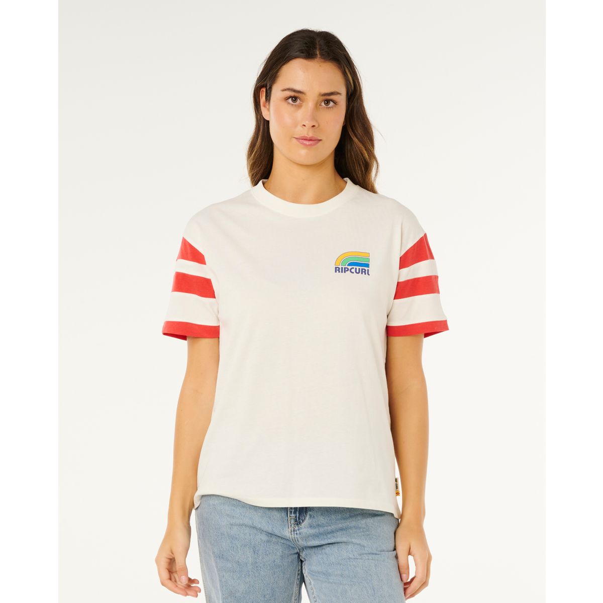 RipCurl Surf Side Heritage Tee bone (3021) M 0MEWTE-3021-M