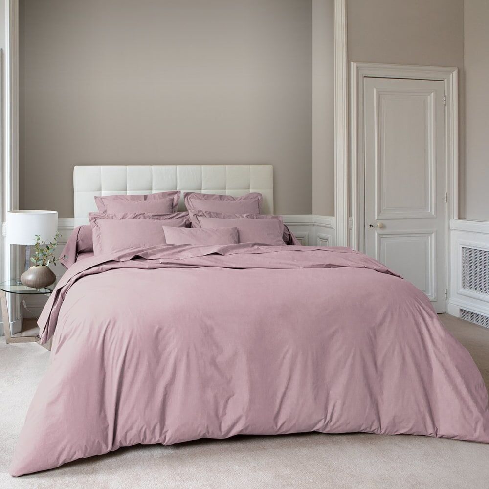 Anne de Solène Drap housse percale violine 180x200 cm Violet 200x0x180cm