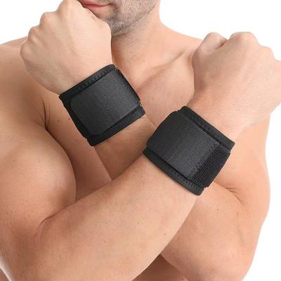 Clever Finds Adjustable Elastic Wrist Support Wrap For Fitness Basketball Badminton black 2pcs