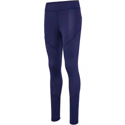 hummel Staltic Poly High-Waist Tights Damen 7220 - marine/paisley purple XS