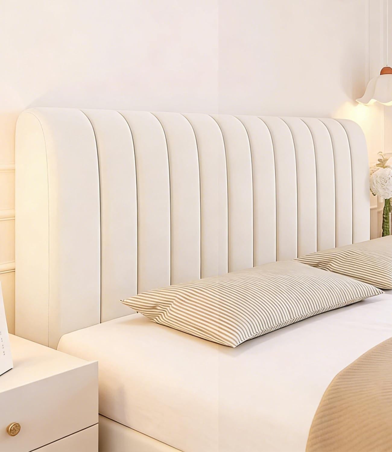Hoofdbord Cover voor Tweepersoonsbed, Beige