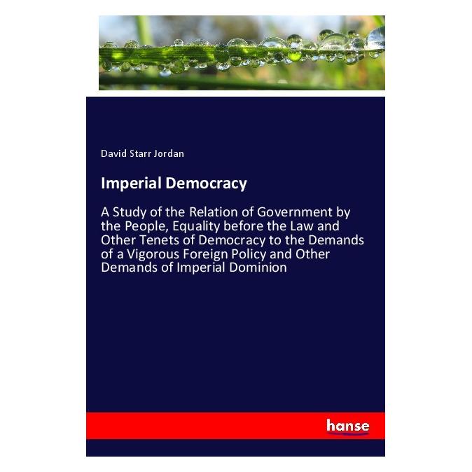 Hansebooks Imperial Democracy (Englisch, Softcover, David Starr Jordan) (56057731)