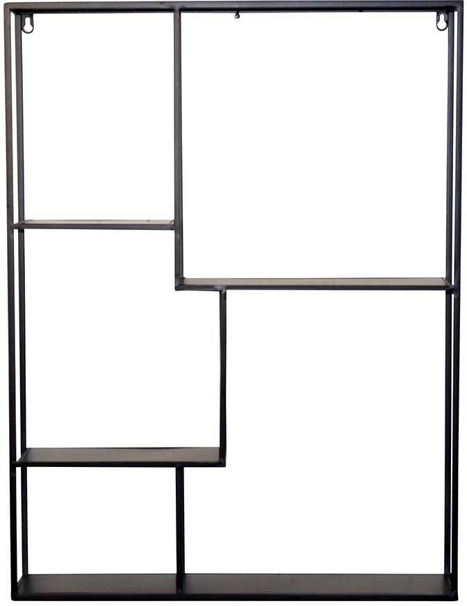 Pharao24.de Metallregal schwarz in modernem Design 80 cm hoch