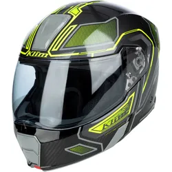 Klim GT1 Expedition Encrypted, Klapphelm - Dunkelgrau/Neon-Gelb - M