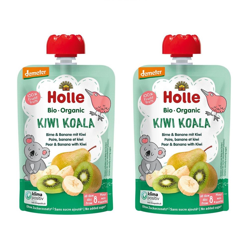 Holle Kiwi Koala Pouchy Birne Banane 100 g x2 2x100 Trinklösung