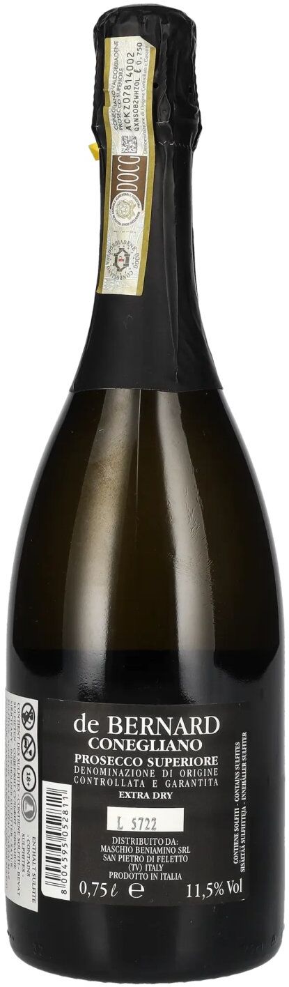 De Bernard Prosecco De Bernard CONEGLIONE Prosecco Superiore DOCG Extra Dry 11,5% Vol. 0,75l