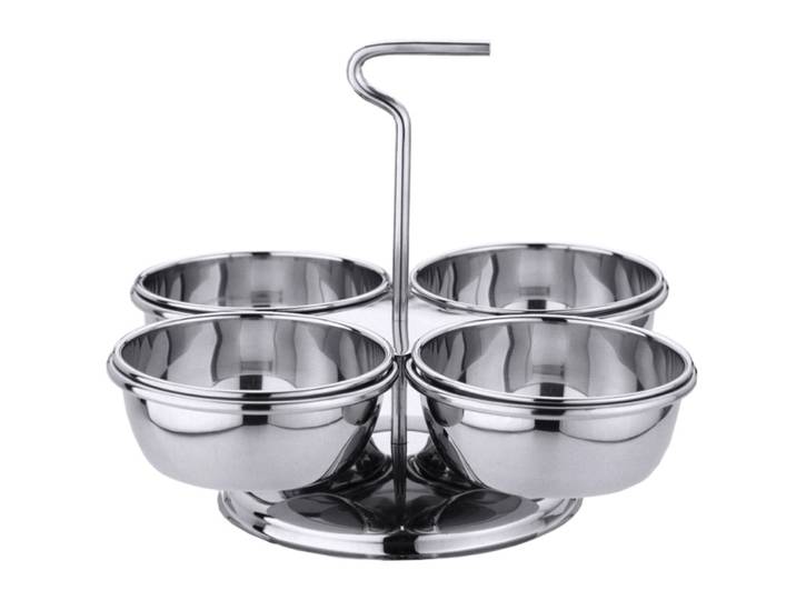 Schälchen-Set Contacto Bander silber Edelstahl D 22 cm 1 Stk - Schälchen-Set