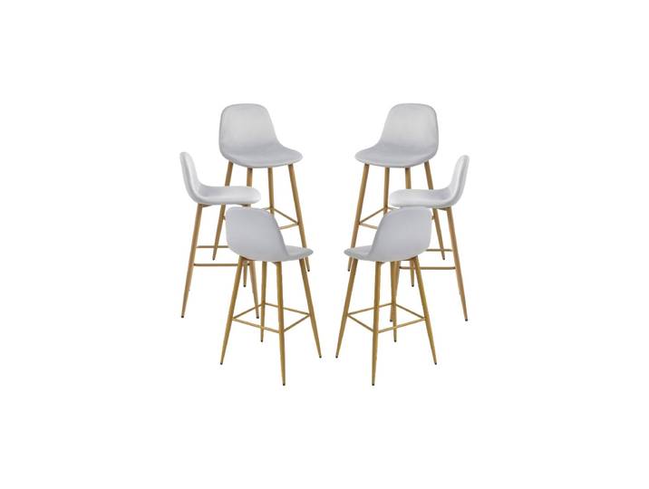 6er Set Teok Samt Hocker - Gris