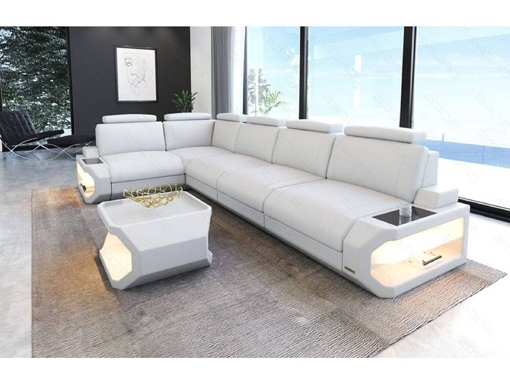 Leder-Ecksofa Siena L Lang Komfort & Stil