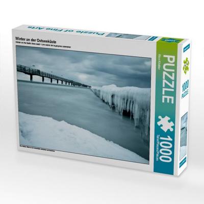 CALVENDO Puzzle Winter an der Ostseeküste | 1000 Teile Lege-Größe 64x48cm Foto-Puzzle für glückliche Stunden
