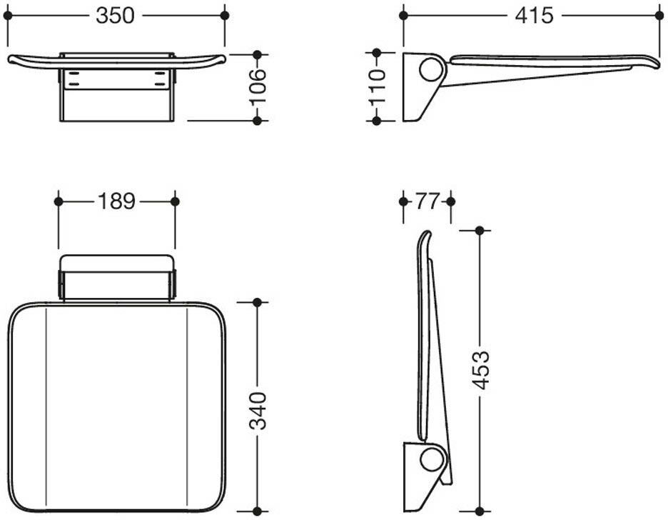 HEWI System 900 Klappsitz
