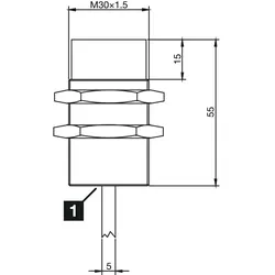Di-soric Induktiver Näherungssensor INS-M30-N15PS-2C