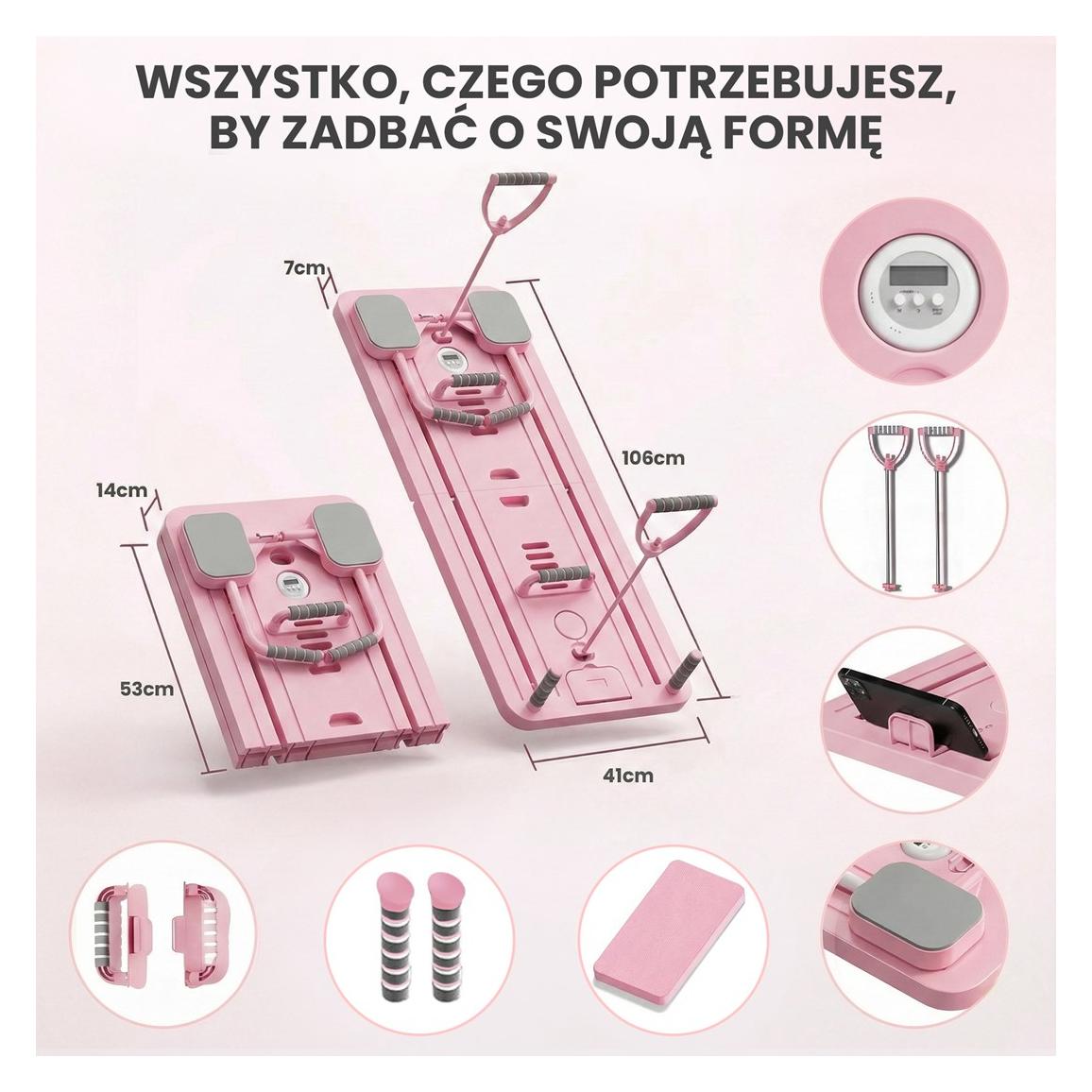Extralink Pilatesmatte Rosa Reformer Für Bauchtraining Und Bankdrücken (EX.96389)