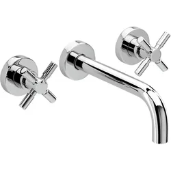 Herzbach LIVING stilo Waschtischarmatur farbset brücke auslauf 160 chrom, 14.959050.2.01 14.959050.2.01