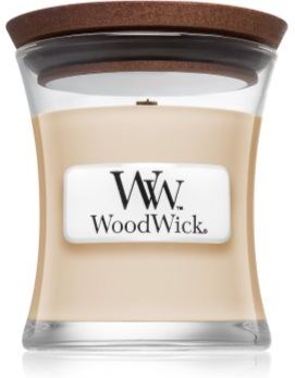 Woodwick Vanilla Bean vela perfumada com pavio de madeira 85 g. Vanilla Bean