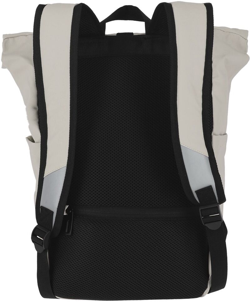 Freizeitrucksack TRAVELITE "BASICS Roll-Up Rucksack aus Plane", Damen, Gr. B/H/T: 26cm x 60cm x 15cm, beige (elfenbein), Polyester, unifarben, Rucksäcke Freizeitrucksack, mit variablem Roll-Up-Verschluss elfenbein B/H/T: 26cm x 60cm x 15cm