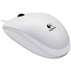 Logitech B100 Maus USB Optisch Weiß 3 Tasten 800 dpi 910-003360