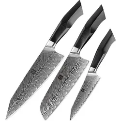 XinZuo - 3-teiliges Damast-Messerset - B32 Feng Serie