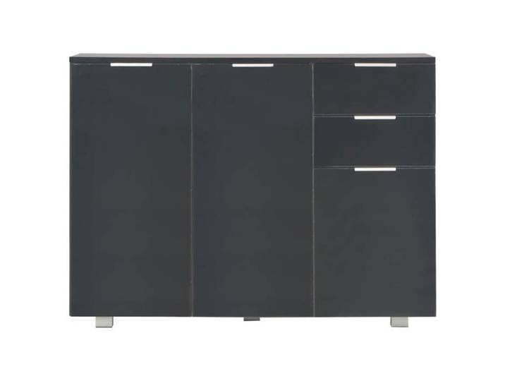 Commode/Buffet contemporain Noir brillant 107x35x80 5 cm LL0000063908